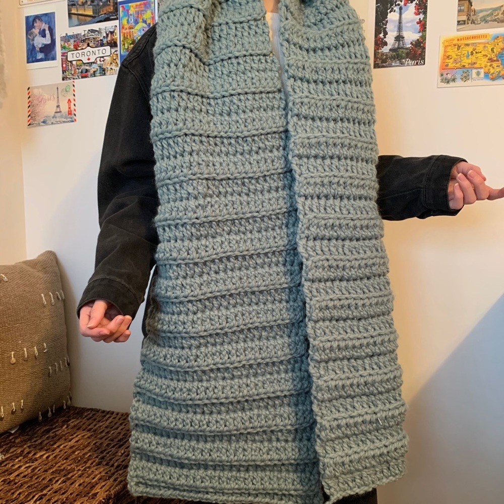 Chunky Crochet Scarf Handmade